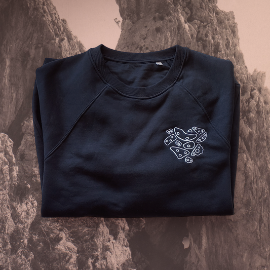 Rock Climbing Heart Embroidered Sweatshirt