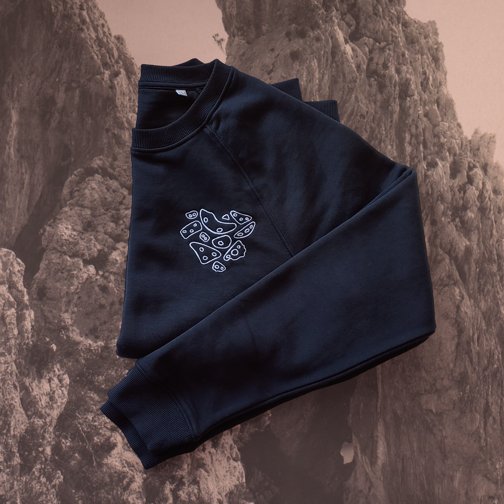 Rock Climbing Heart Embroidered Sweatshirt