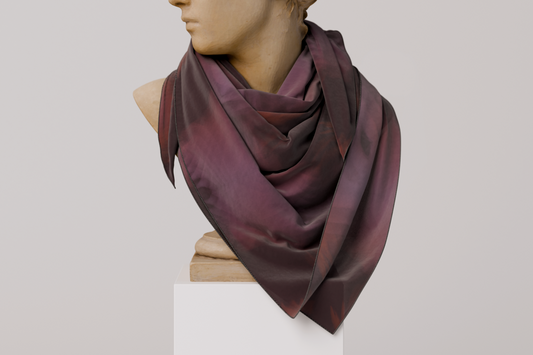 Burgundy Jewel Tones Silk Scarf